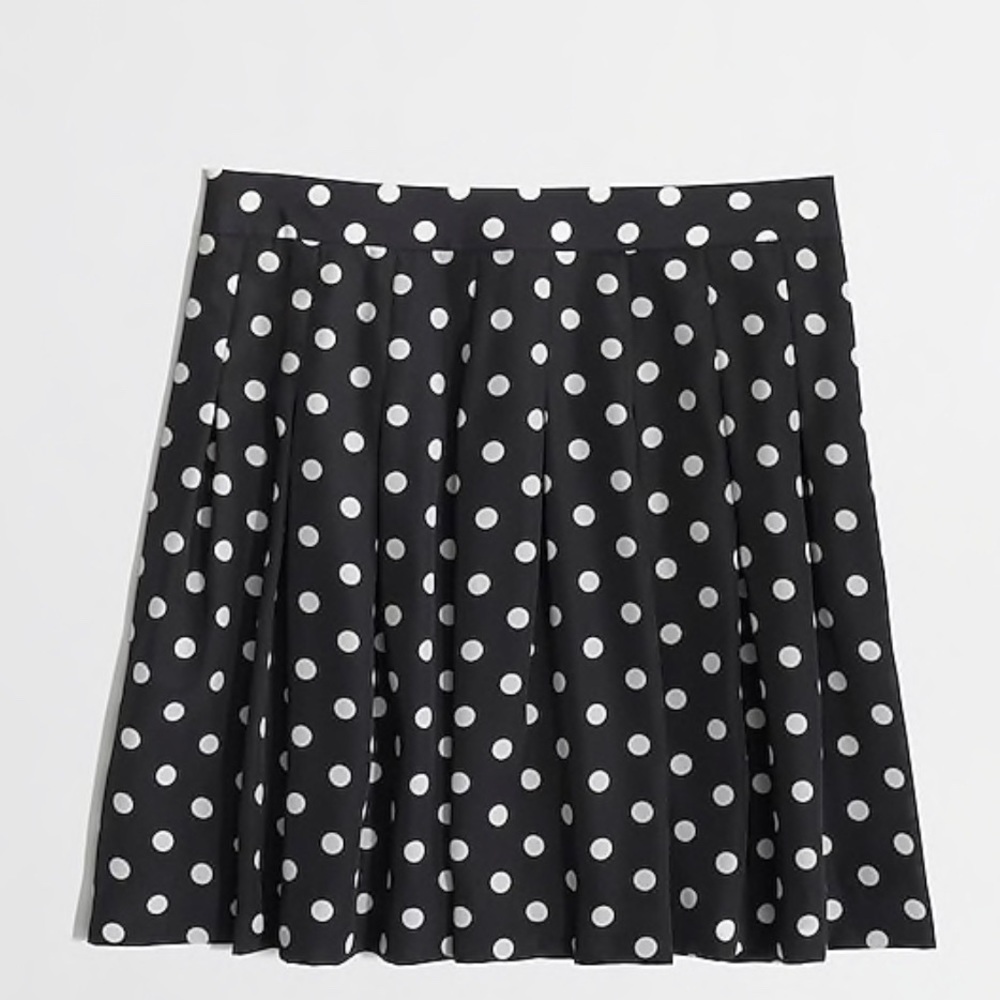 J. Crew Pleated Polka Dot Skirt